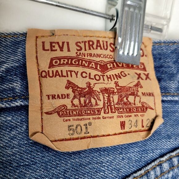Vintage Y2K Levi's 501 Jeans Size 34 - Picture 7 of 11
